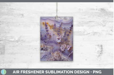 Lavender Air Freshener 3D Agate Flowers Sublimation Car Scen