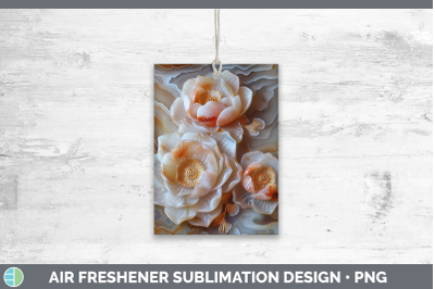 Lotus Air Freshener 3D Agate Flowers Sublimation Car Scent D