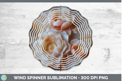 Lotus Wind Spinner 3D Agate Flowers Sublimation Spinner Desi