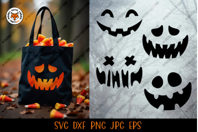 Halloween Pumpkin Face SVG, Pumpkin Faces Cut File