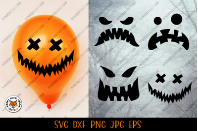 Halloween Face SVG, Pumpkin Face Cut File SVG