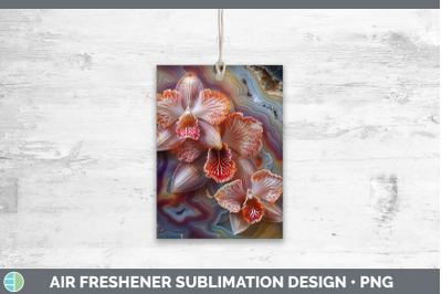 Orchid Air Freshener 3D Agate Flowers Sublimation Car Scent