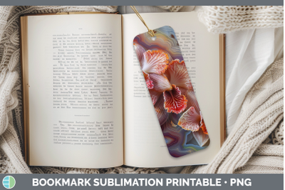 Orchid Bookmark 3D Agate Flowers Sublimation Printable Desig