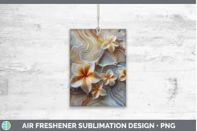 Plumeria Air Freshener 3D Agate Flowers Sublimation Car Scen
