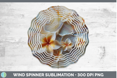 Plumeria Wind Spinner 3D Agate Flowers Sublimation Spinner D