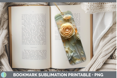 Ranunculus Bookmark 3D Agate Flowers Sublimation Printable D