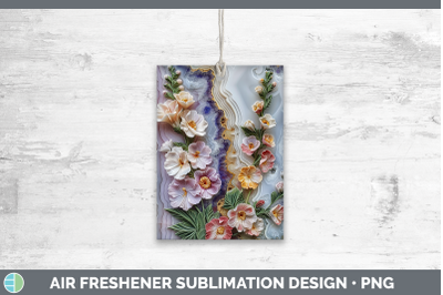 Snapdragon Air Freshener 3D Agate Flowers Sublimation Car Sc
