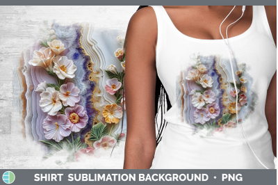 Snapdragon Shirt 3D Agate Flowers Sublimation Background Des