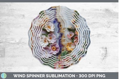 Snapdragon Wind Spinner 3D Agate Flowers Sublimation Spinner