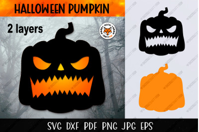 Halloween Pumpkin Laser Cut SVG, Jack O Lantern SVG