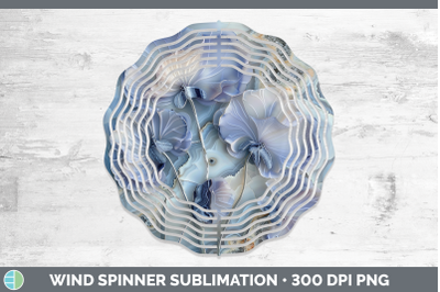 Sweet Pea Wind Spinner 3D Agate Flowers Sublimation Spinner