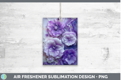 Violet Air Freshener 3D Agate Flowers Sublimation Car Scent