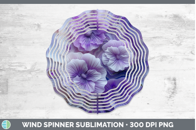Violet Wind Spinner 3D Agate Flowers Sublimation Spinner Des