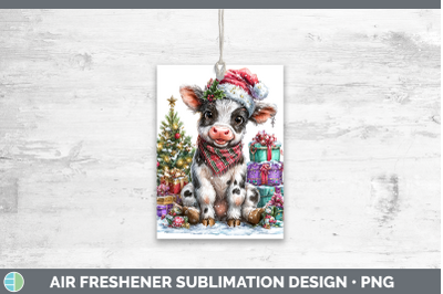 Cow Air Freshener Farm Christmas Santa Sublimation Car Scent