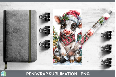 Cow Pen Wrap Farm Christmas Santa Sublimation Pen Designs
