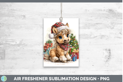 Horse Air Freshener Farm Christmas Santa Sublimation Car Sce