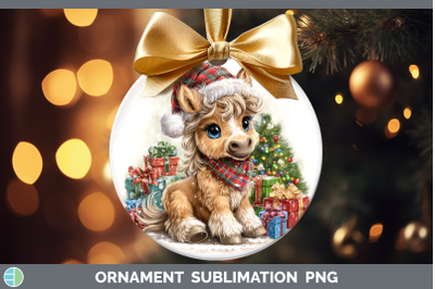 Horse Ornament Farm Christmas Santa Sublimation Bauble Desig