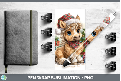 Horse Pen Wrap Farm Christmas Santa Sublimation Pen Designs