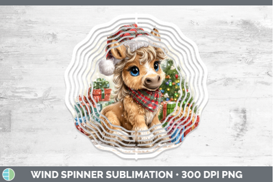 Horse Wind Spinner Farm Christmas Santa Sublimation Spinner
