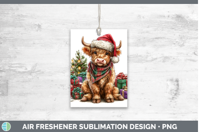 Bull Air Freshener Farm Christmas Santa Sublimation Car Scen