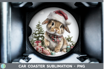 Bunny Car Coaster Farm Christmas Santa Sublimation Drink Mat