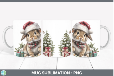Bunny Mug Wrap Farm Christmas Santa Sublimation Coffee Cup D
