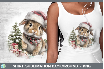 Bunny Shirt Farm Christmas Santa Sublimation Background Desi