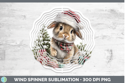 Bunny Wind Spinner Farm Christmas Santa Sublimation Spinner