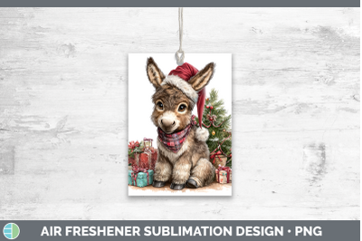Donkey Air Freshener Farm Christmas Santa Sublimation Car Sc