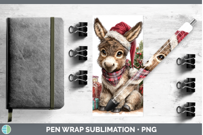Donkey Pen Wrap Farm Christmas Santa Sublimation Pen Designs