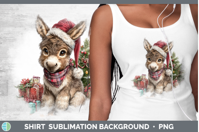 Donkey Shirt Farm Christmas Santa Sublimation Background Des