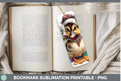 Duck Bookmark Farm Christmas Santa Sublimation Printable Des