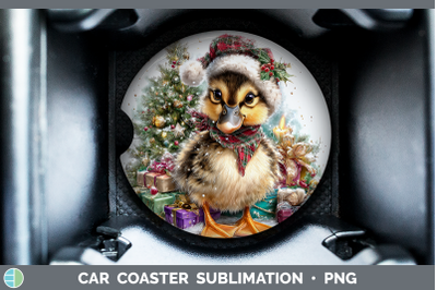 Duck Car Coaster Farm Christmas Santa Sublimation Drink Mat