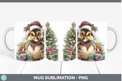Duck Mug Wrap Farm Christmas Santa Sublimation Coffee Cup De