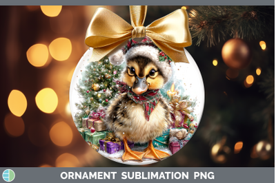 Duck Ornament Farm Christmas Santa Sublimation Bauble Design