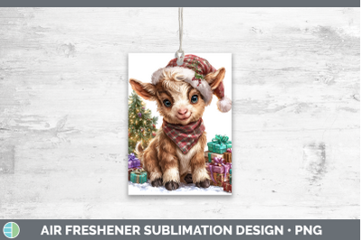 Goat Air Freshener Farm Christmas Santa Sublimation Car Scen