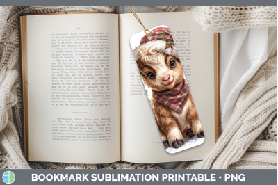 Goat Bookmark Farm Christmas Santa Sublimation Printable Des