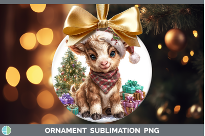 Goat Ornament Farm Christmas Santa Sublimation Bauble Design