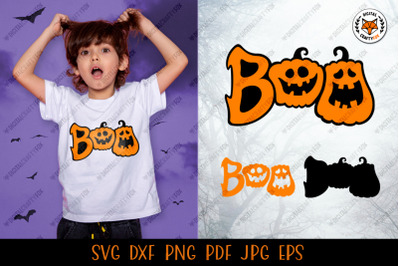 Boo SVG, Pumpkin SVG, Halloween Boo SVG