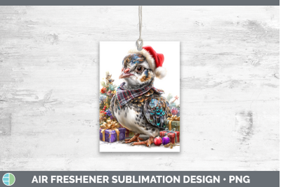 Guinea Hen Air Freshener Farm Christmas Santa Sublimation Ca