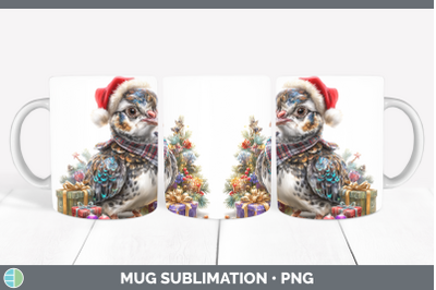 Guinea Hen Mug Wrap Farm Christmas Santa Sublimation Coffee