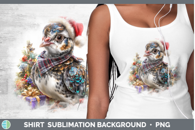 Guinea Hen Shirt Farm Christmas Santa Sublimation Background