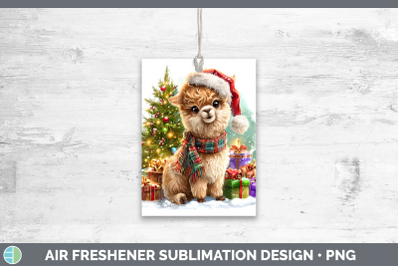 Alpaca Air Freshener Farm Christmas Santa Sublimation Car Sc