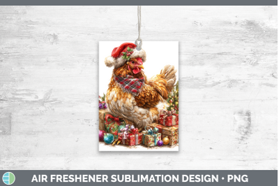 Chicken Air Freshener Farm Christmas Santa Sublimation Car S