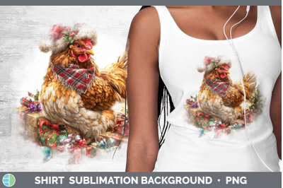 Chicken Shirt Farm Christmas Santa Sublimation Background De