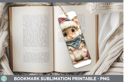 Mouse Bookmark Farm Christmas Santa Sublimation Printable De