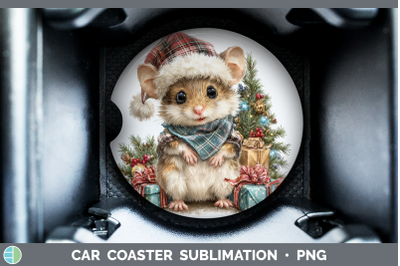 Mouse Car Coaster Farm Christmas Santa Sublimation Drink Mat