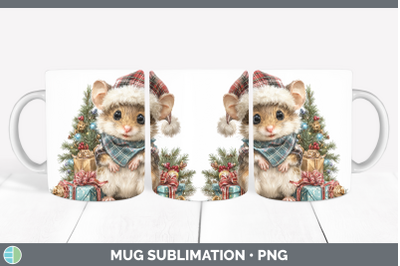 Mouse Mug Wrap Farm Christmas Santa Sublimation Coffee Cup D