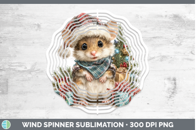 Mouse Wind Spinner Farm Christmas Santa Sublimation Spinner