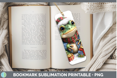 Bullfrog Bookmark Farm Christmas Santa Sublimation Printable